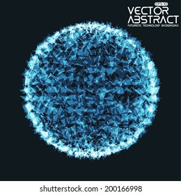 Abstract vector sphere mesh background. Futuristic style card. Elegant background for business presentations.