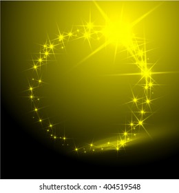Abstract vector sphere.Yellow background.