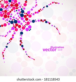 Abstract vector spider cartoon, colorful art illustration eps10