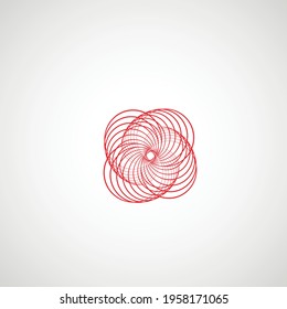 Abstract vector spiral background. Twirl circles design