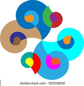 Abstract vector spiral shape