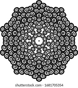 Abstract vector spiral shape on a white background. Isolated spiral, template for design, hypnotic effect. Eps 10.