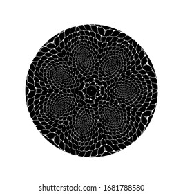 Abstrakte spiralförmige Vektorillustration auf weißem Hintergrund. Isolierte Spirale, Vorlage für Design, hypnotische Wirkung. EPS10.