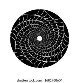 Abstract vector spiral shape on a white background. Isolated spiral, template for design, hypnotic effect. Eps 10.