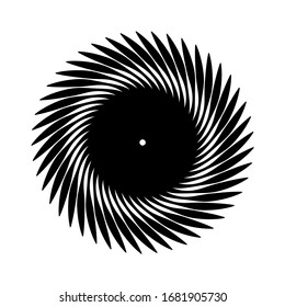 Abstract vector spiral shape on a white background. Isolated spiral, template for design, hypnotic effect. Eps 10.