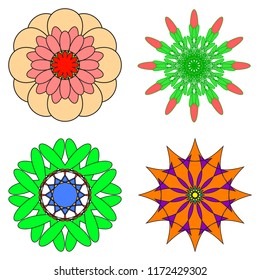 Abstract vector spirographs collection, eps10.