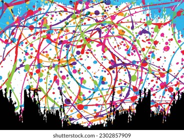 Abstract vector splash multicolor fantasy background design. illustration vector design.