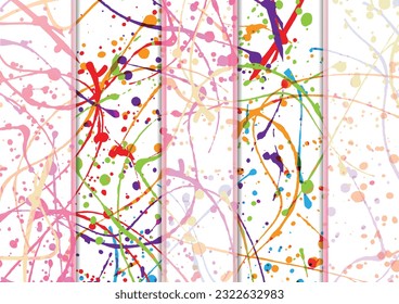 Abstract vector splash multicolor fantasy with shape background design. illustration vector design.