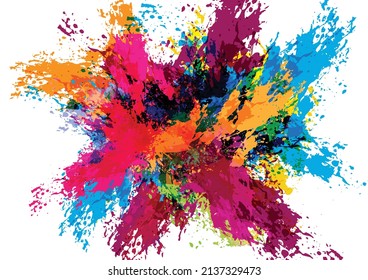 Abstract vector splash and paint color background . Paint splash color. Vector illustration design background.