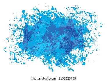 abstract vector splatter blue color background, illustration vector background