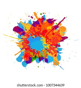 abstract vector splatter color background. illustration vector design