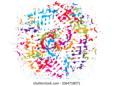 abstract vector splatter color background. illustration vector design.