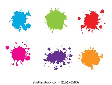 Abstract vector splatter color background design. Paint splashes set. illustration vector design.