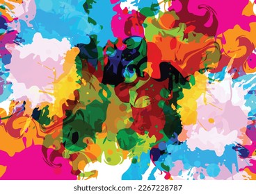 Abstract vector splatter color background design. splash color. illustration vector design.