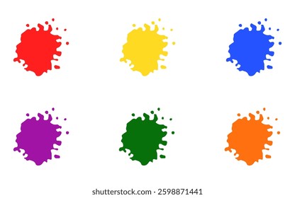 Abstract vector splatter color background design.Paint splashes set. illustration vector design.