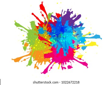 abstract vector splatter color design. illustration vector color design