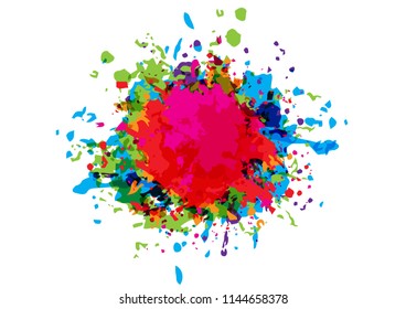 abstract vector splatter color design background. illustration vector design