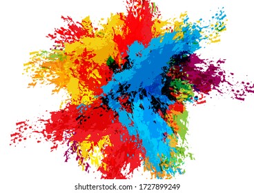 abstract vector splatter color design background. illustration vector design.