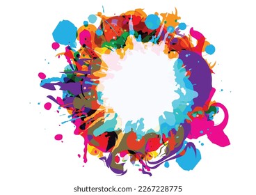 Abstract vector splatter color design background. splash color. illustration vector design.