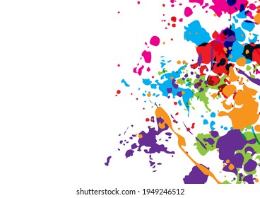 Abstract vector splatter color isolated color background design. illustration vector design.