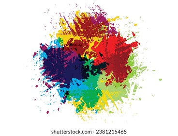 Abstract vector splatter color isolated background design. illustration vector design.