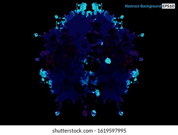 Abstract vector splatter color on black color design background. illustration vector design