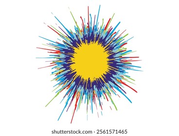 Abstract vector splatter color on isolate background design. illustration vector design.