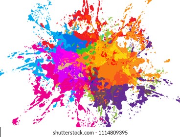 abstract vector splatter colorful background design. illustration vector design