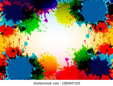 abstract vector splatter colorful background design. illustration vector design