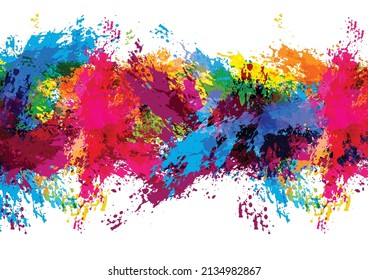 Abstract vector splatter colorful background design. illustration vector design.