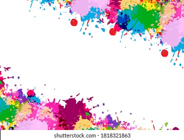 abstract vector splatter multi color design isolated background. illustration vector design