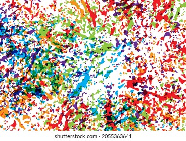 Abstract vector splatter multicolor background design. illustration vector design.