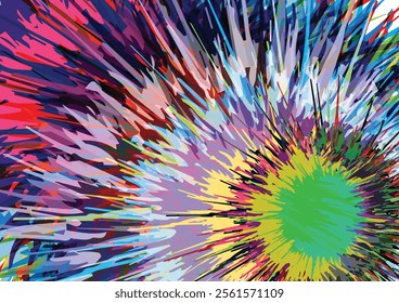 Abstract vector splatter multicolor background design. illustration vector design.