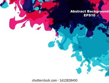 abstract vector splatter paint color design background. vector splatter multicolor design on white background design. illustration vector design.