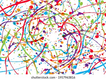 Abstract vector splatter paint color design background, illustration vector design background.