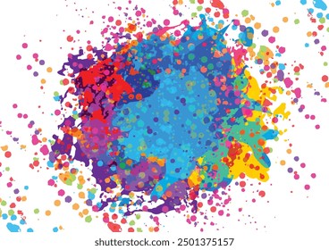 Abstract vector splatter paint multi color background design. paint design background concept. illustration vector design.