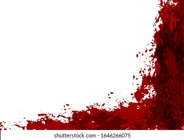 abstract vector splatter red color on white color design background. illustration vector design.
