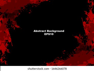 abstrakte Vektorillustration spendet rote Farbe auf schwarzem Hintergrund. Vektorillustration Design.