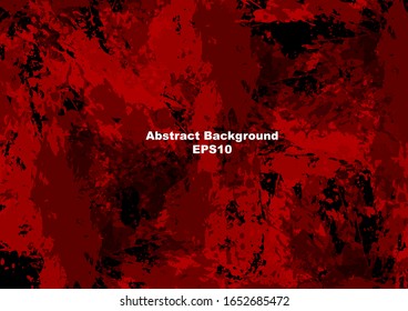 abstract vector splatter red color on black color design background. illustration vector design.