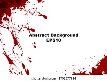 abstract vector splatter red color on white color design background. illustration vector design background.