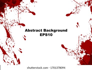 abstract vector splatter red color on white color design background. illustration vector design background.
