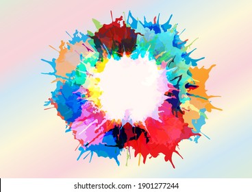 Abstract vector splatter watercolor background design. illustration vector design.