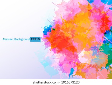 Abstract vector splatter watercolor background design. illustration vector design.