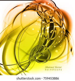 Abstract vector splendor background. Shine frame with glowing filaments