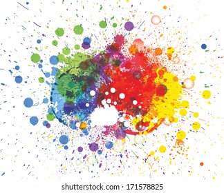 Abstract vector spots background illustration with place for your text