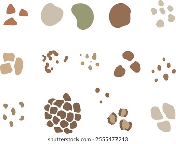 Abstract vector spots, Vector illustration for design, print, pattern, isolated on white background