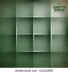 Abstract vector square background like bookshelf or empty shelf