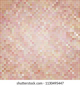abstract vector square pixel mosaic background - beige