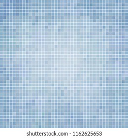 abstract vector square pixel mosaic background - light bluie