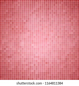 abstract vector square pixel mosaic background - red